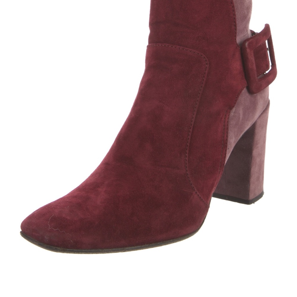 Roger Vivier red & pink suede Tres Vivier ankle boots 37 with box & dust bag. - Picture 2 of 5